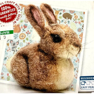 Baby Bunny Needle Felting Kit Crafty Company CKC-NF-139 Rabbit HTF Sealed New